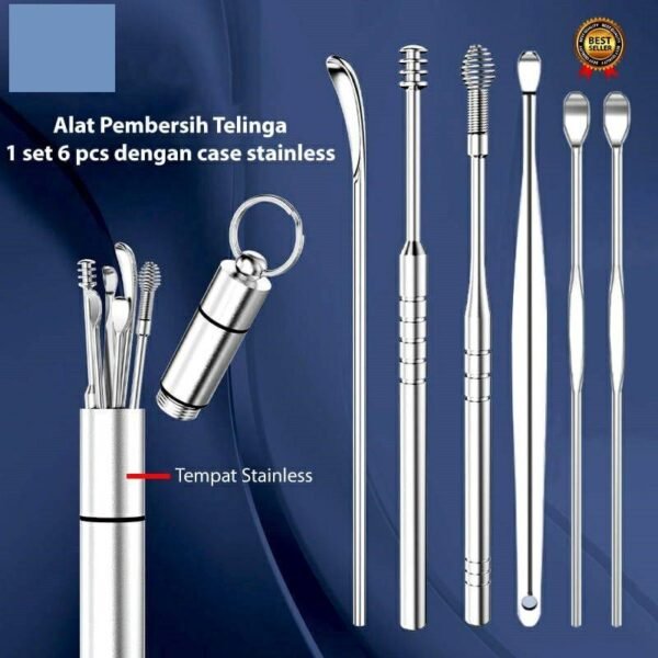 Korek Kuping Stainless 6 Pcs - Gambar 4