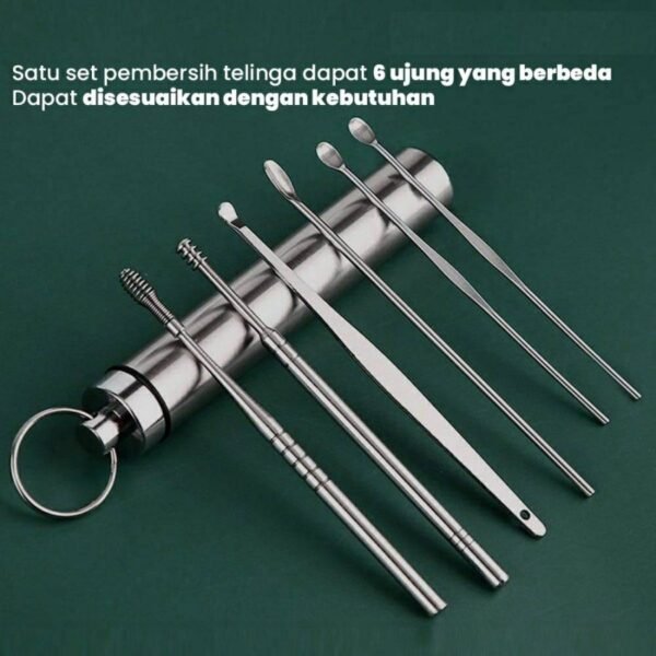 Korek Kuping Stainless 6 Pcs - Gambar 3